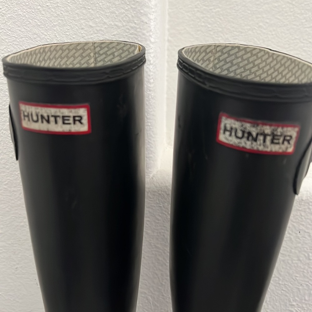 Authentic Hunter Tall Black Waterproof Rubber Rai… - image 3